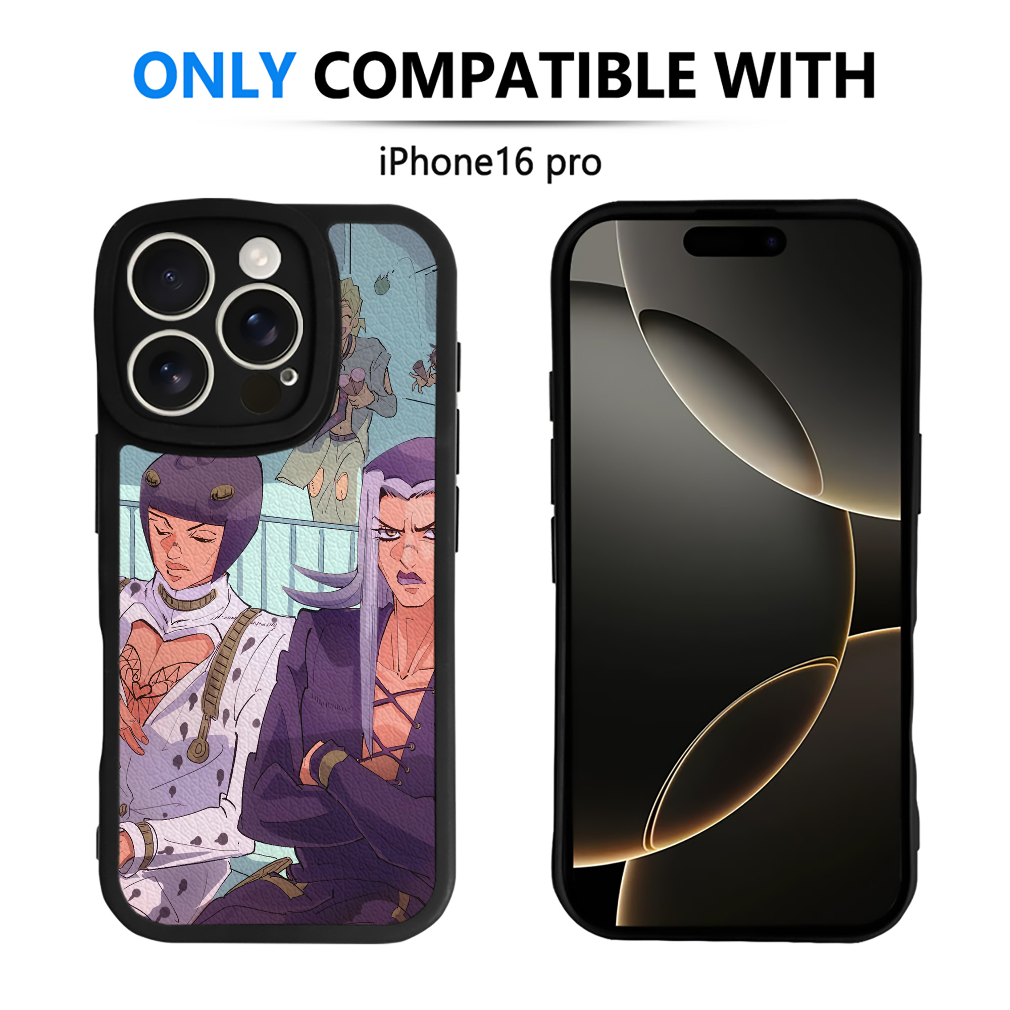（画像用） ジョジョの奇妙な冒険 JoJo's Bizarre Adventure 【iPhone 16シリーズ対応】シリコンスマホケース（レザー調） 材質：シリコン